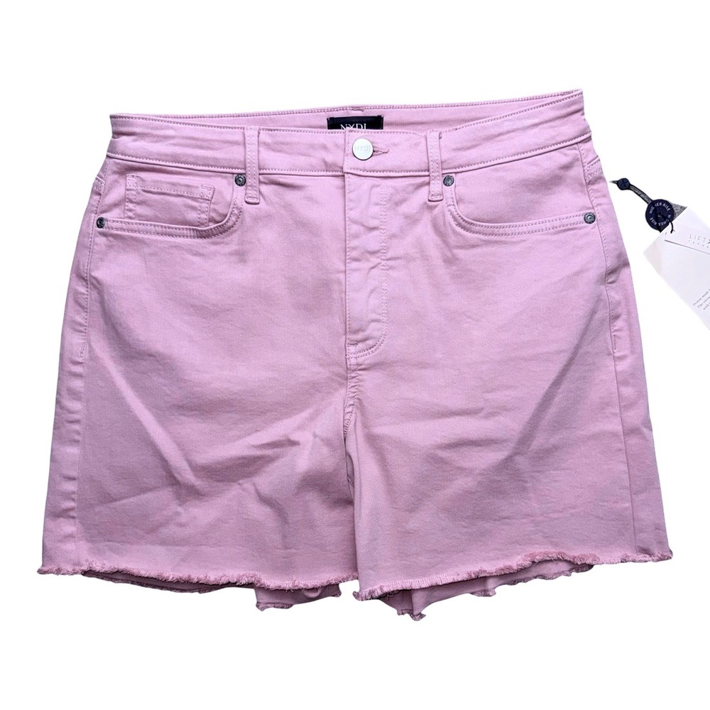 NYDJ Womens Size 6 Vintage Pink Fray Hem High Waist Shorts‎ NWT